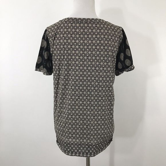 J. Crew S Mixed Print T-Shirt Short Sleeve Women's Blouse - Picture 3 of 9